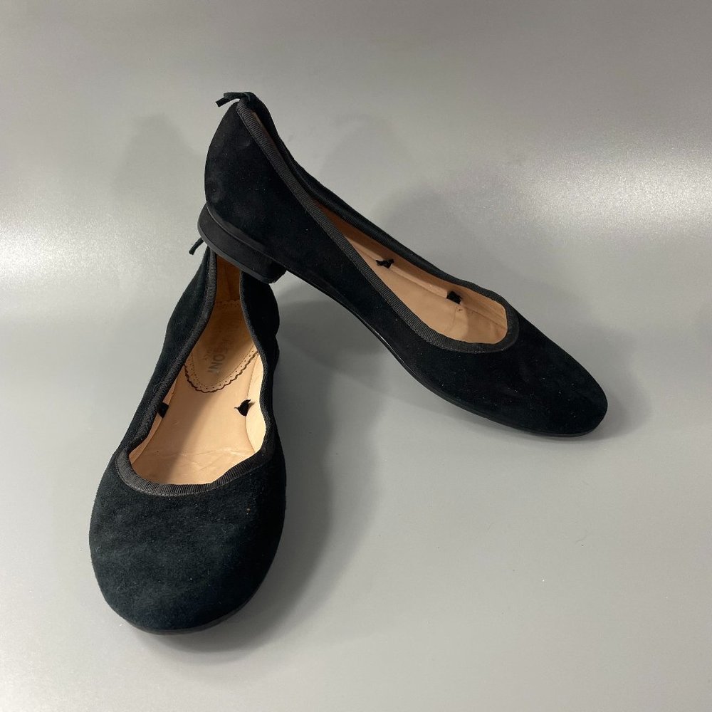 Napoleoni Black Suede Slide-on Shoes, Size 40